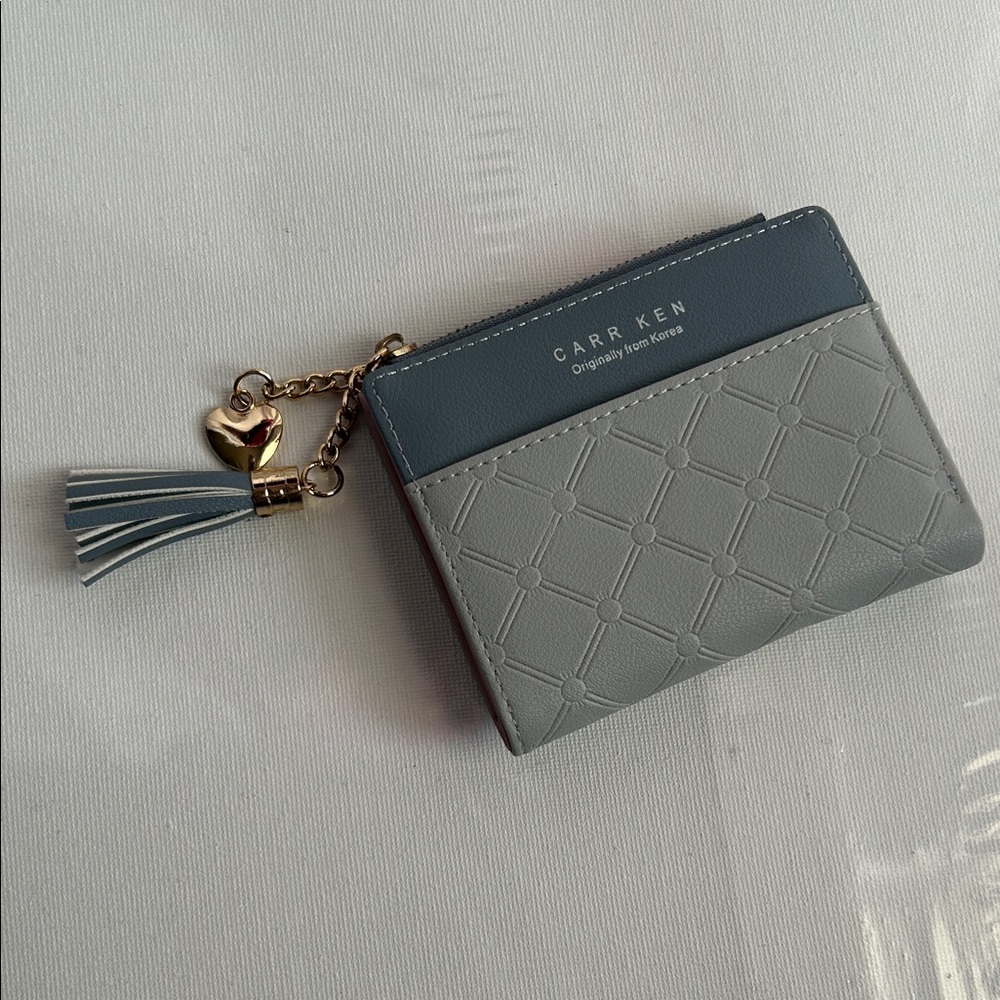 Carr Ken Two Tone Gray Wallet with Tassel